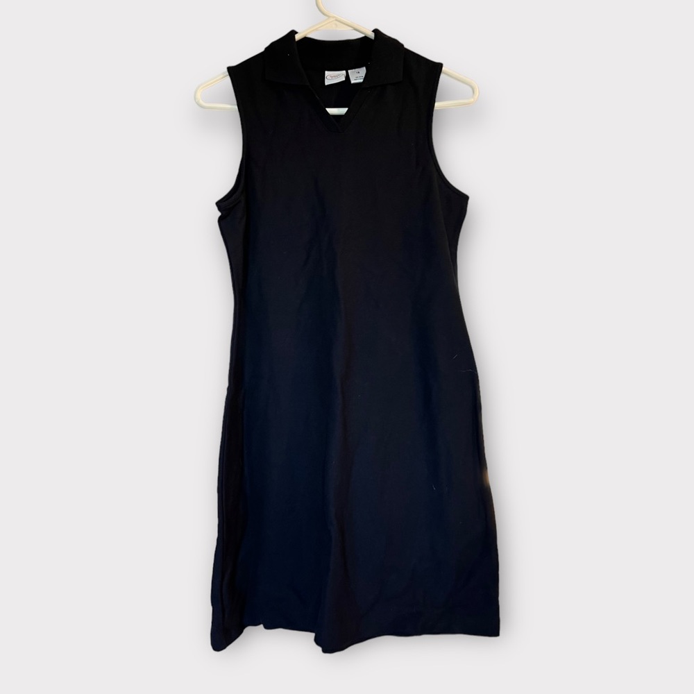 Talbots Kids Black VNeck Cotton Dress Size 18